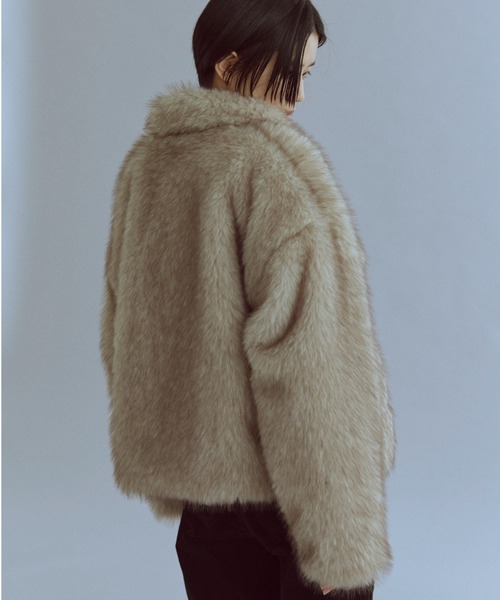 EN NEUME コート アウター Faux Fur Jacket レディース : ZOZOTOWN