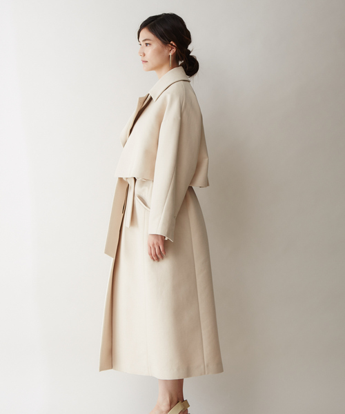 「qualite」 コート 38 ベージュ レディース_画像2
