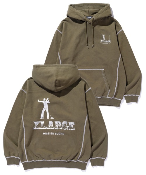 XLARGE（エクストラ ラージ） プルオーバーパーカー L グリーン メンズ