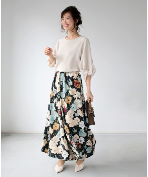 「Ehre style」 7分袖カットソー FREE ホワイト レディース_画像2