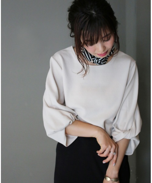 「Ehre style」 7分袖カットソー FREE ホワイト レディース_画像6