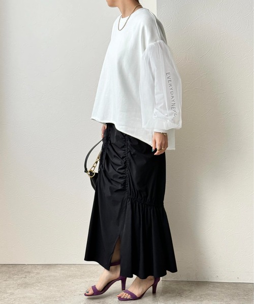 「Eimee Law」 スウェットカットソー 38 ベージュ レディース_画像3