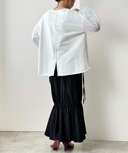 「Eimee Law」 スウェットカットソー 38 ベージュ レディース_画像4