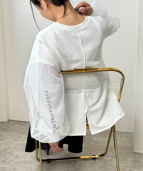 「Eimee Law」 スウェットカットソー 38 ベージュ レディース_画像8