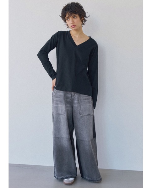 「ALEXIA STAM」 長袖カットソー M ホワイト レディース_画像7