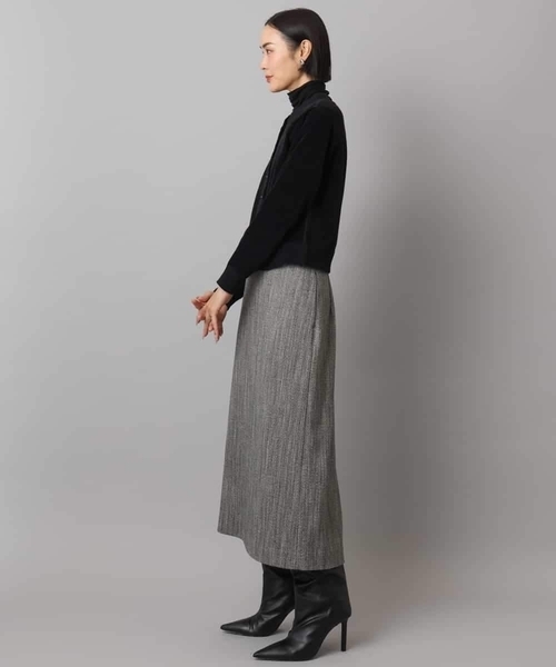 MICHEL KLEIN（ミッシェルクラン） スカート ミックスヘリンボーン