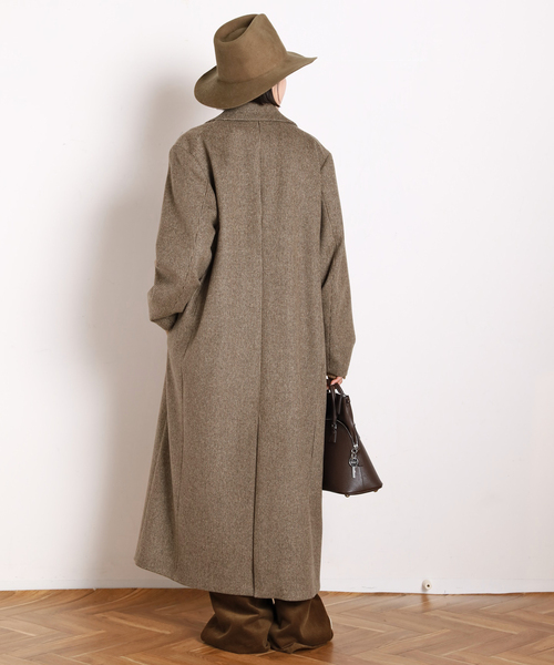 AP STUDIO コート チェスターコート シャギーチェックチェスターコート