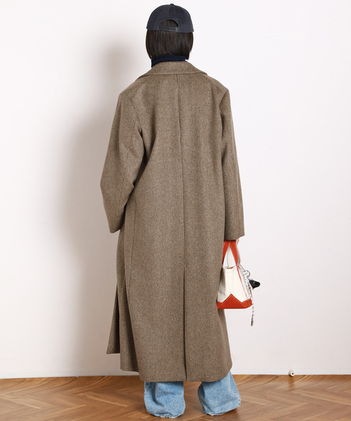 AP STUDIO コート チェスターコート シャギーチェックチェスターコート