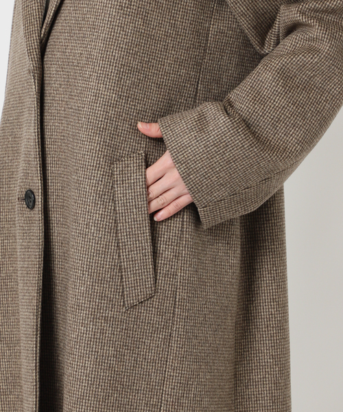 AP STUDIO コート チェスターコート シャギーチェックチェスターコート