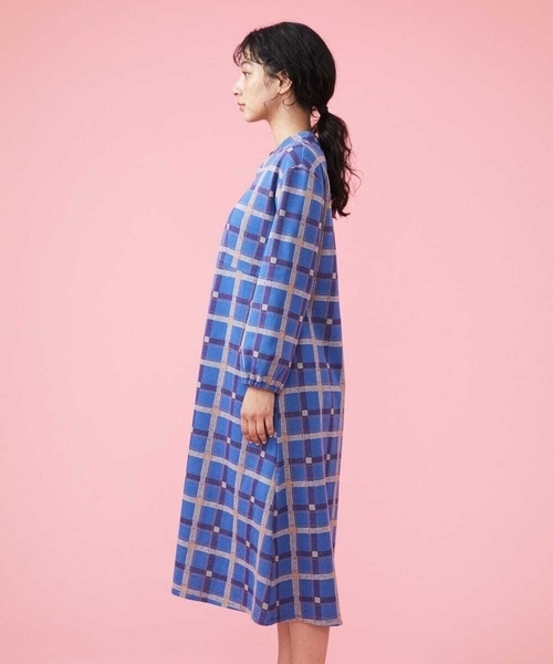 「Jocomomola」 長袖ワンピース 40 ブルー レディース_画像2