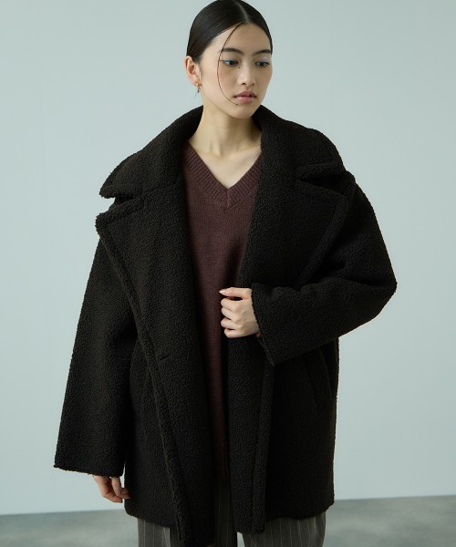 VICKY（ビッキー） ムートンコート ボアコート フェイクムートンミドル