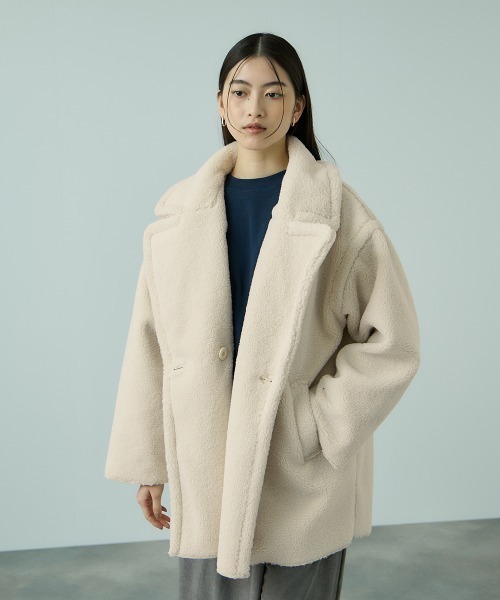 VICKY（ビッキー） ムートンコート ボアコート フェイクムートンミドル