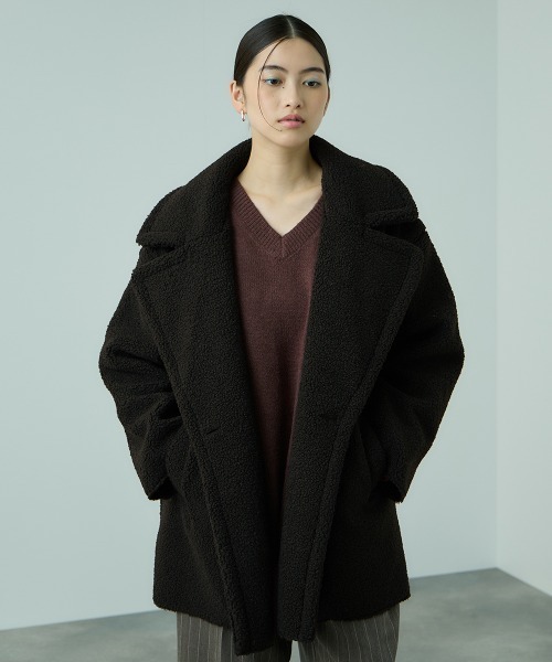 VICKY（ビッキー） ムートンコート ボアコート フェイクムートンミドル