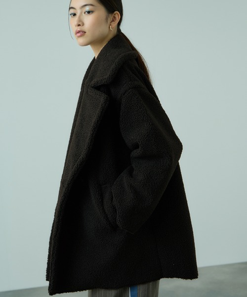  PARTY ミドルフェイクムートンコート （ブラック） PARTY ミドルフェイクムートンコート （ブラック） WEB限定】フェイク