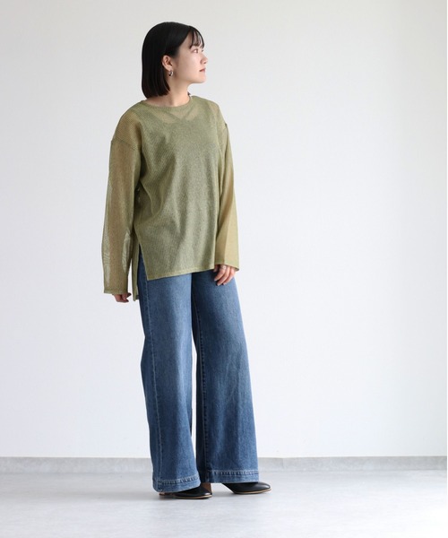 [cepo] трикотажный джемпер с длинным рукавом M sax голубой женский 