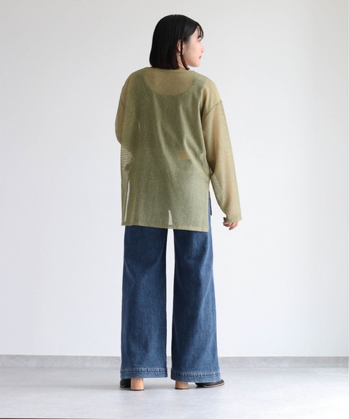 [cepo] трикотажный джемпер с длинным рукавом M sax голубой женский 