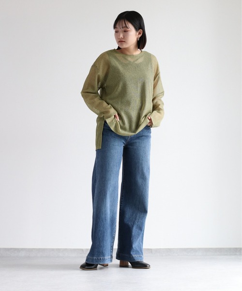 [cepo] трикотажный джемпер с длинным рукавом M sax голубой женский 