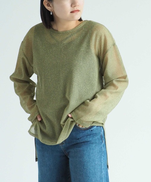 [cepo] трикотажный джемпер с длинным рукавом M sax голубой женский 