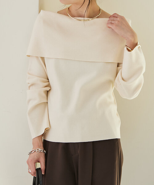 「Omekashi」 長袖ニット FREE ブラック レディース_画像2