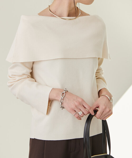 「Omekashi」 長袖ニット FREE ブラック レディース_画像4