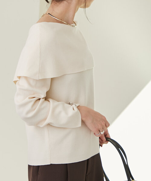 「Omekashi」 長袖ニット FREE ブラック レディース_画像6