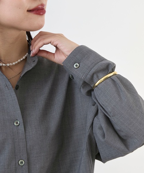 MICA&DEAL（マイカアンドディール） ブラウス シャツ ウール混スタンド