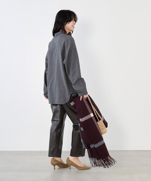 MICA&DEAL（マイカアンドディール） ブラウス シャツ ウール混スタンド