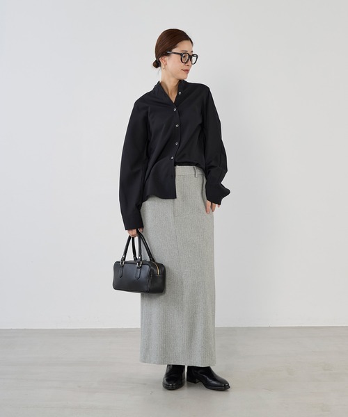 MICA&DEAL（マイカアンドディール） ブラウス シャツ ウール混スタンド