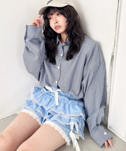 SOLLON.（ソルロン） パンツ レースフリフリかぼちゃパンツ レディース