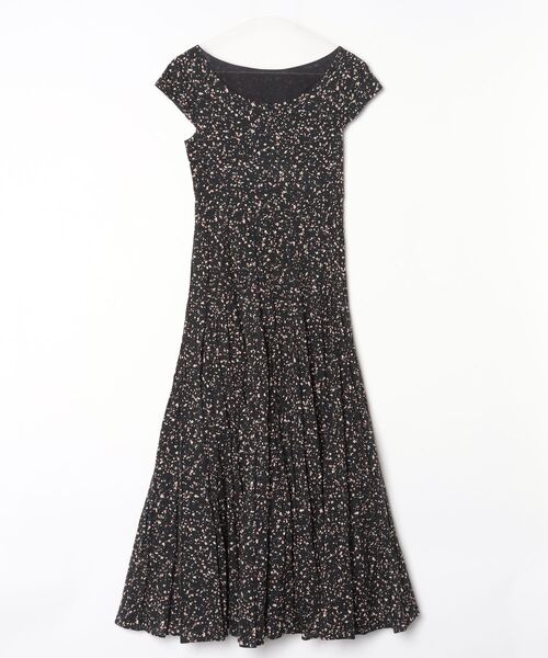 「MARIHA」 花柄ノースリーブワンピース 36 ブラック レディース_画像2