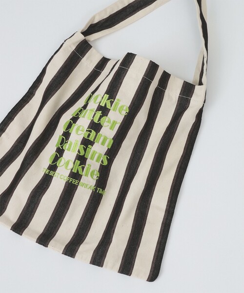 トートバッグ 「別注」beej / 刺繍 ストライプ トート バッグ
