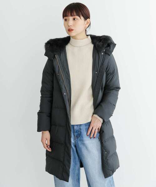 美品 URBAN RESEARCH ダウンコート ミルクベージュ シームレス URBAN RESEARCH（アーバンリサーチ） ダウンコート 38 ベージュ