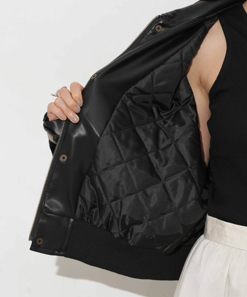 NANO universe（ナノ・ユニバース） レザージャケット FREE ブラック