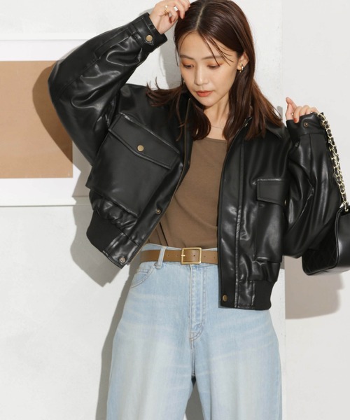 レディースUniversal Leather 本革ブラック ジャケット Women's Faux Leather Moto Jacket - Universal Thread™ Black : Target