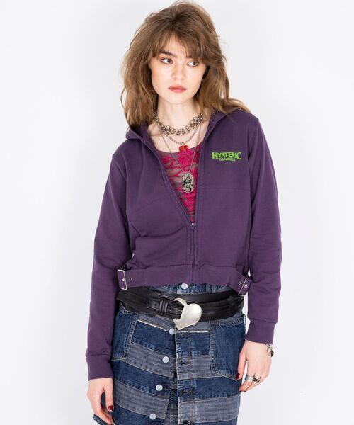HYSTERIC GLAMOUR ショート丈パーカー HYSTERIC GLAMOUR（ヒステリックグラマー） パーカー FINGER GIRL