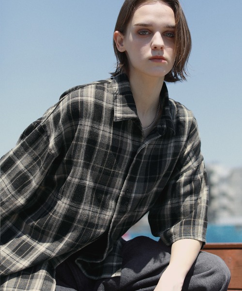 「ROCHEM」 長袖シャツ S ブラウン メンズ_画像5