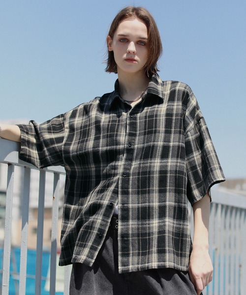 「ROCHEM」 長袖シャツ S ブラウン メンズ_画像7