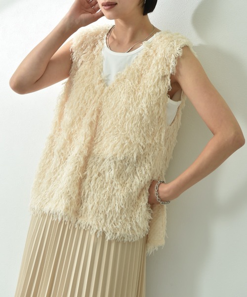 「actuel」 ベスト FREE アイボリー レディース_画像3