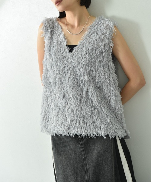 「actuel」 ベスト FREE アイボリー レディース_画像5