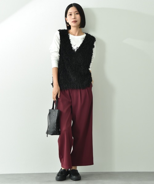 「actuel」 ベスト FREE アイボリー レディース_画像9