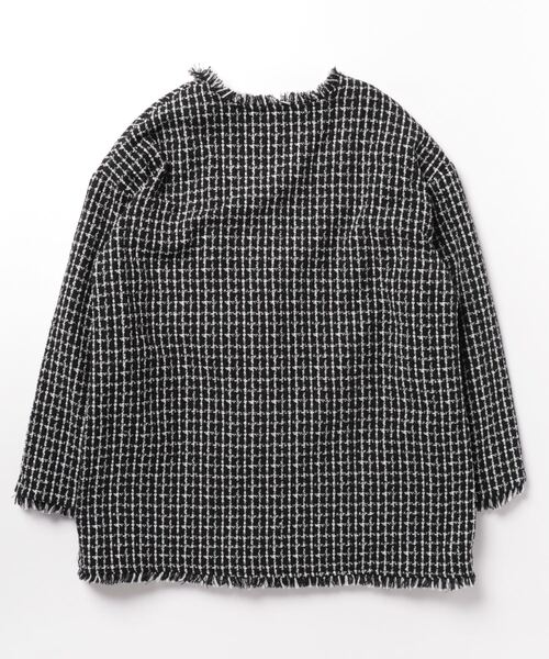 「DOUX ARCHIVES」 ツイードジャケット FREE ブラック レディース_画像2