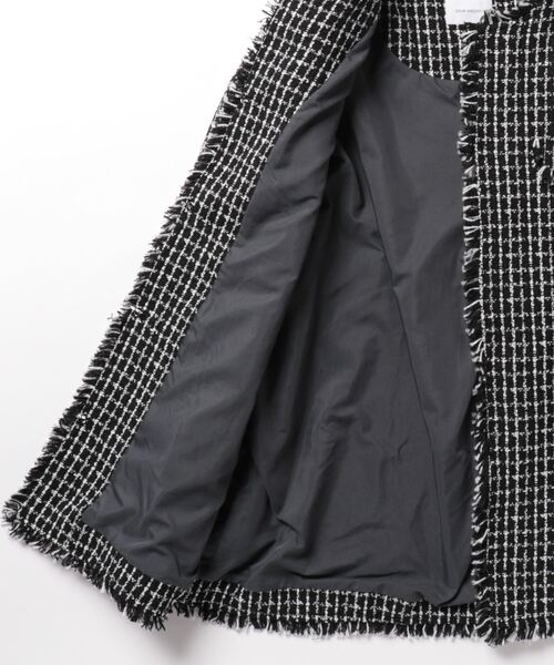 「DOUX ARCHIVES」 ツイードジャケット FREE ブラック レディース_画像3