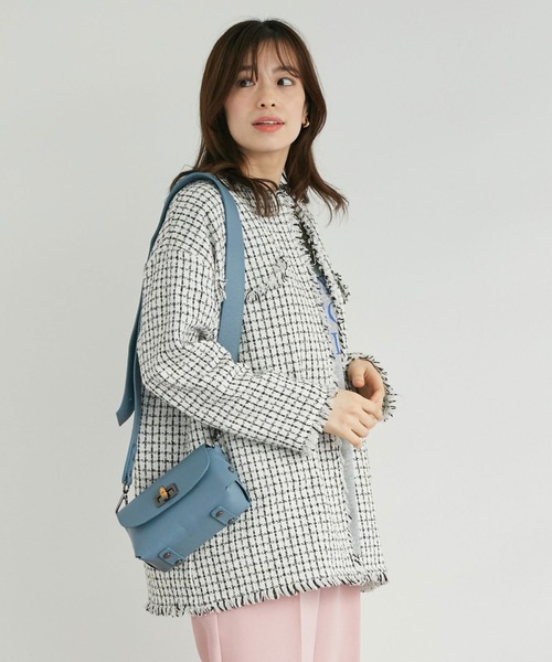 「DOUX ARCHIVES」 ツイードジャケット FREE ブラック レディース_画像8