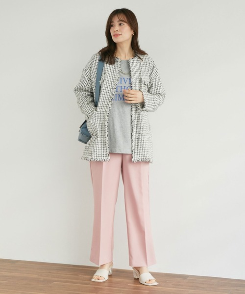 「DOUX ARCHIVES」 ツイードジャケット FREE ブラック レディース_画像9