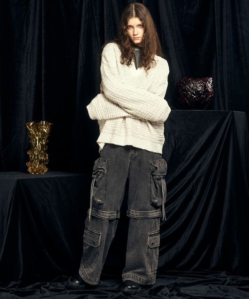 「MAISON SPECIAL」 長袖ニット 1 ブラック メンズの画像