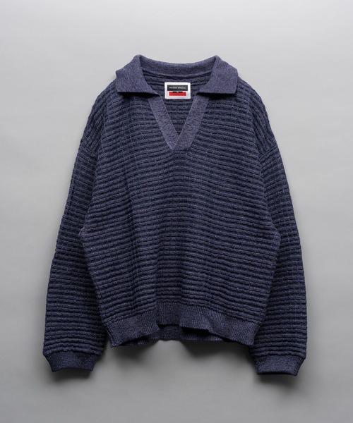 「MAISON SPECIAL」 長袖ニット 1 ブラック メンズの画像