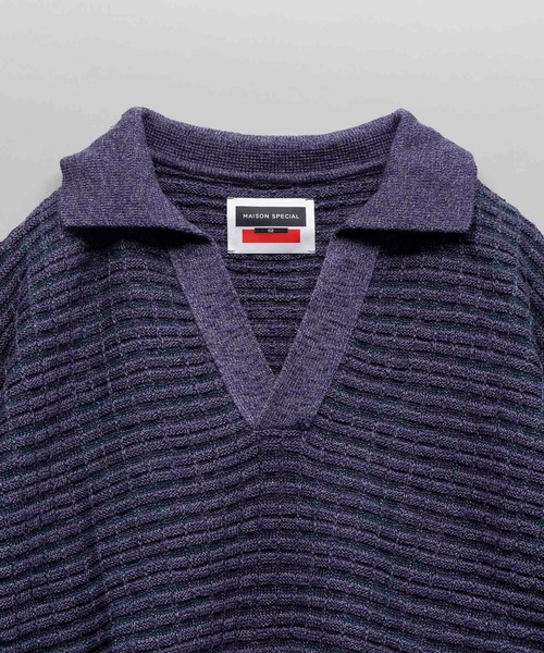 「MAISON SPECIAL」 長袖ニット 1 ブラック メンズの画像
