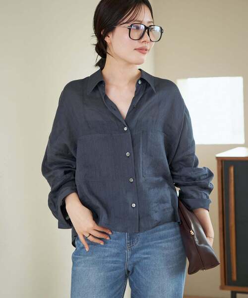 プラージュ RAMIE LYOCELL WIDE シャツ ブラウス 長袖 plage（プラージュ）の「RAMIE LYOCELL WIDE シャツ（）」 - WEAR