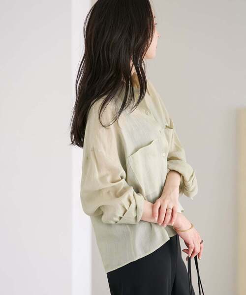 plage（プラージュ） ブラウス シャツ 「追加」RAMIE LYOCELL CROPPED