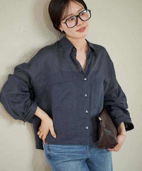 plage（プラージュ） ブラウス シャツ 「追加」RAMIE LYOCELL CROPPED